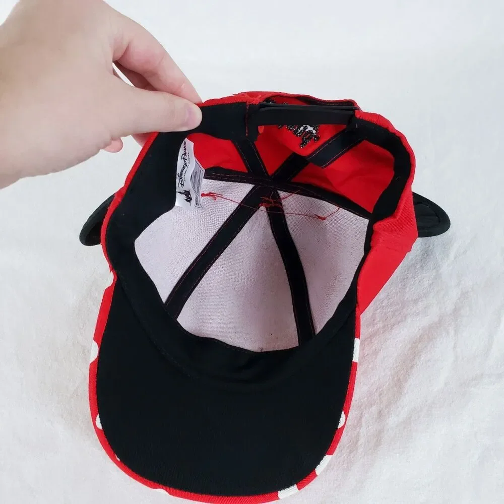 Disney Parks Minnie Mouse Snapback Hat Youth 54-57cm / Adult Small Polka Dot